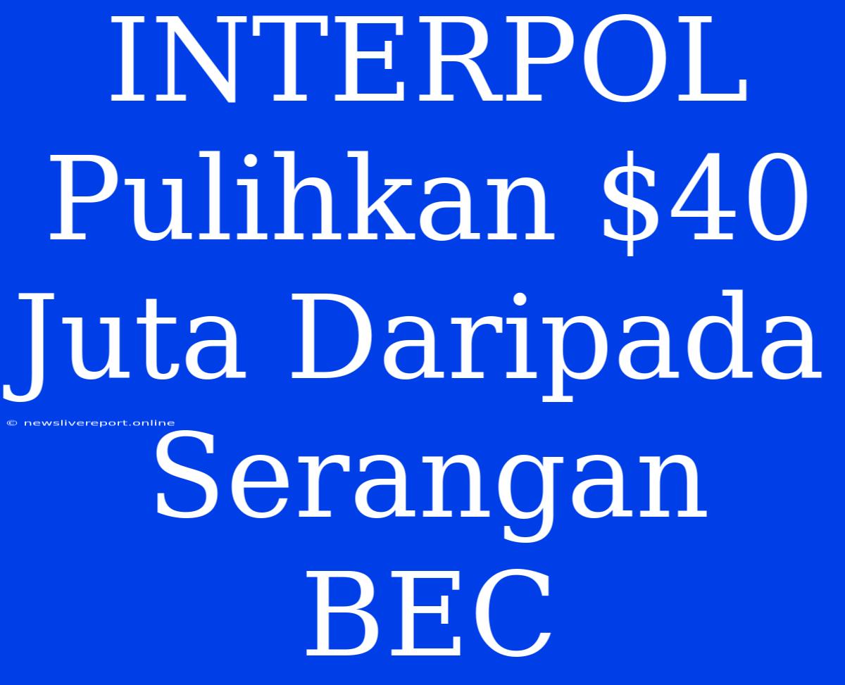 INTERPOL Pulihkan $40 Juta Daripada Serangan BEC