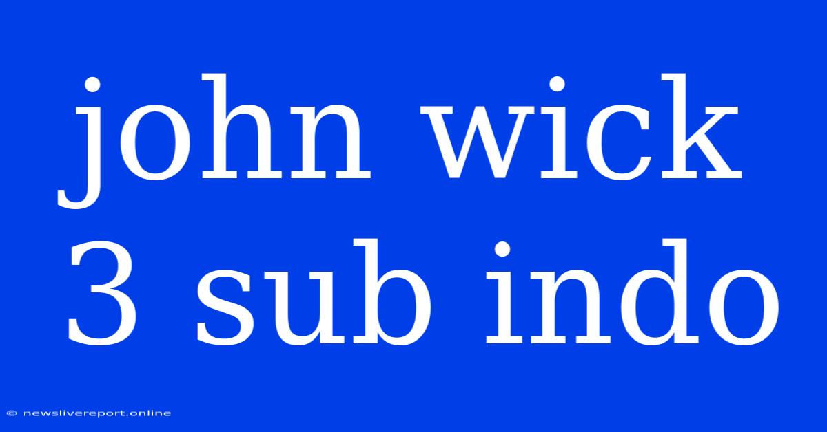 John Wick 3 Sub Indo