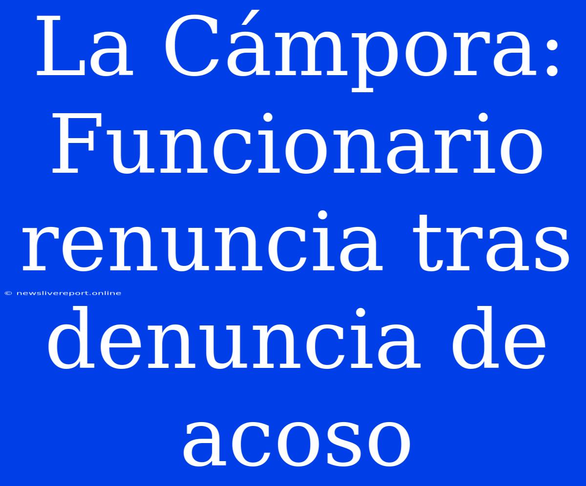 La Cámpora: Funcionario Renuncia Tras Denuncia De Acoso