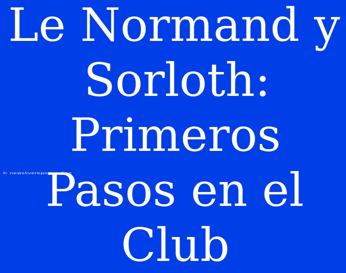 Le Normand Y Sorloth: Primeros Pasos En El Club