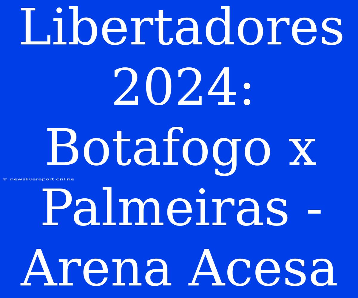 Libertadores 2024: Botafogo X Palmeiras - Arena Acesa