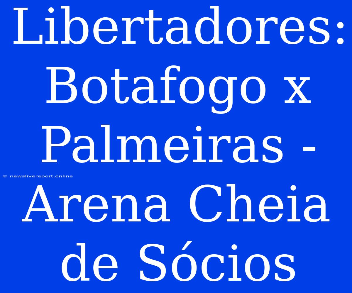 Libertadores: Botafogo X Palmeiras - Arena Cheia De Sócios