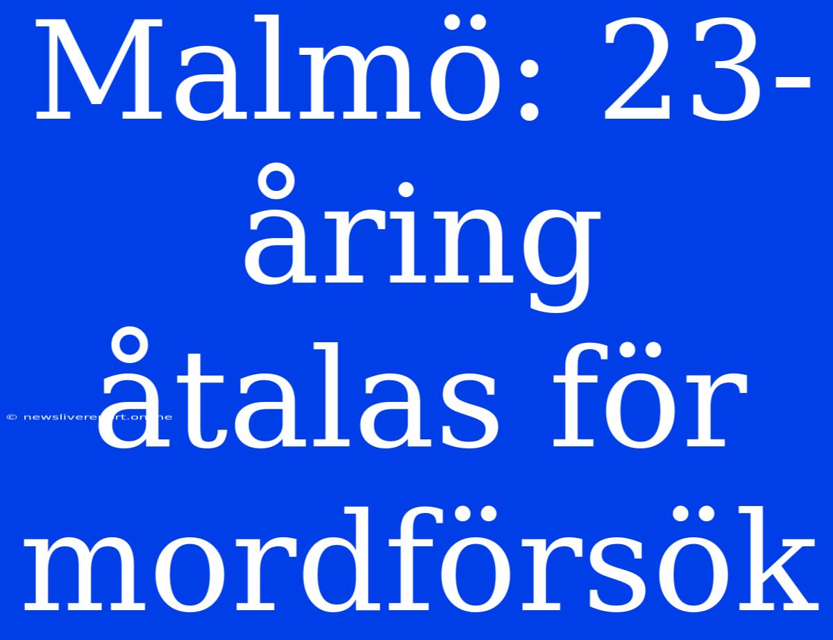 Malmö: 23-åring Åtalas För Mordförsök