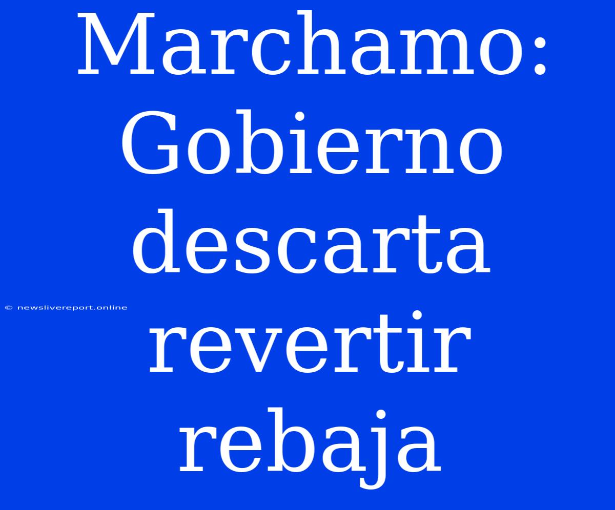 Marchamo: Gobierno Descarta Revertir Rebaja