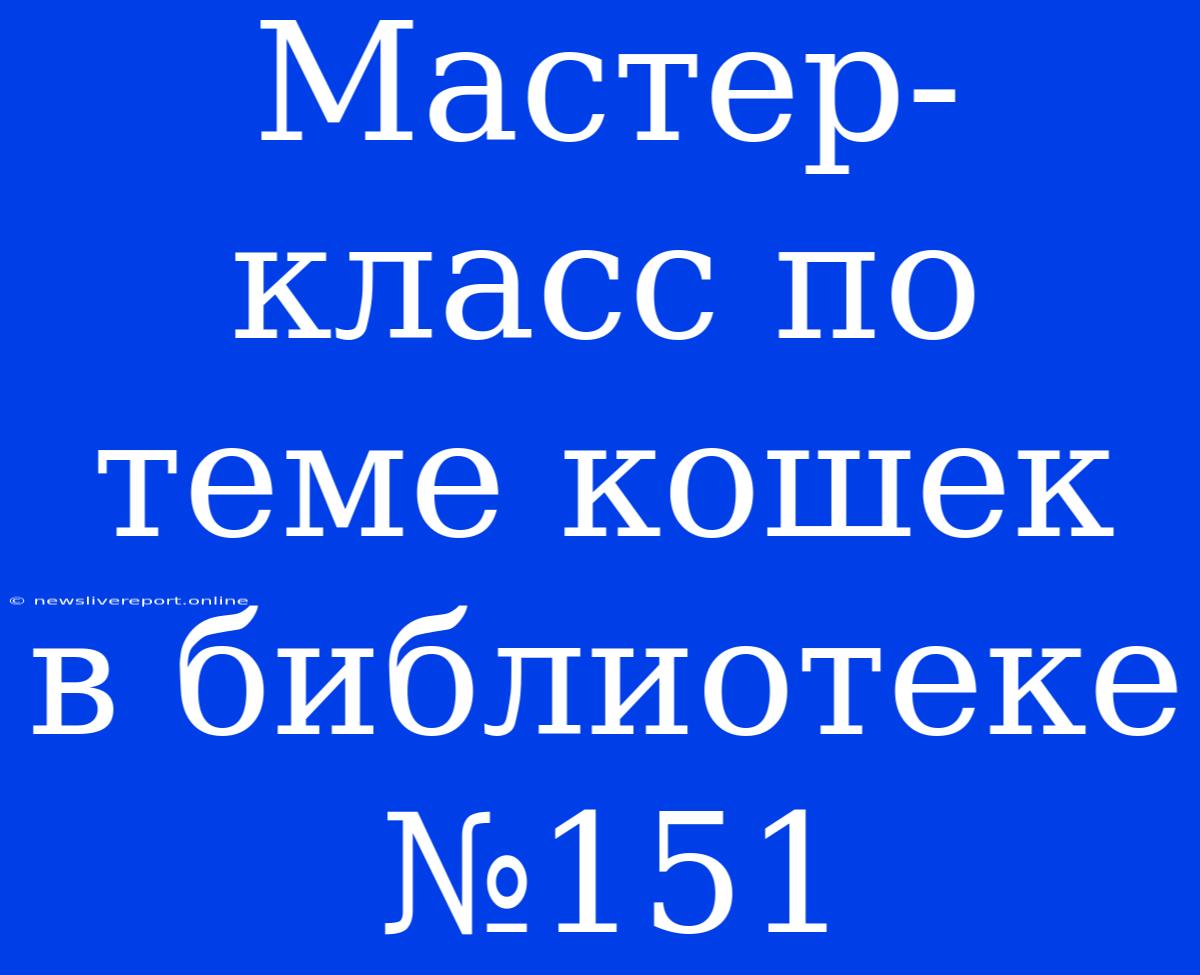 Мастер-класс По Теме Кошек В Библиотеке №151