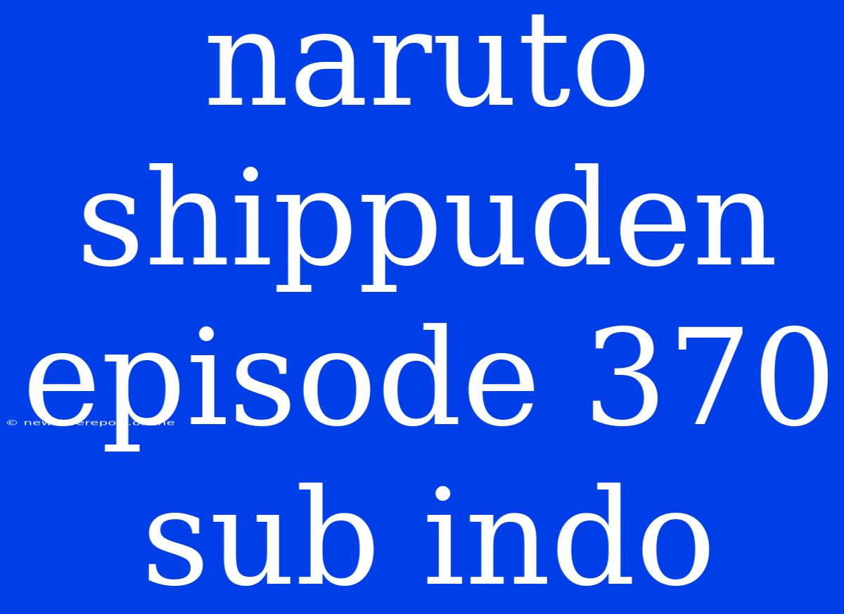 Naruto Shippuden Episode 370 Sub Indo