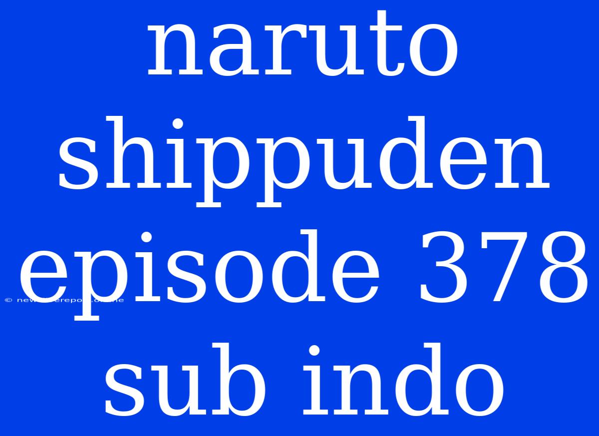 Naruto Shippuden Episode 378 Sub Indo