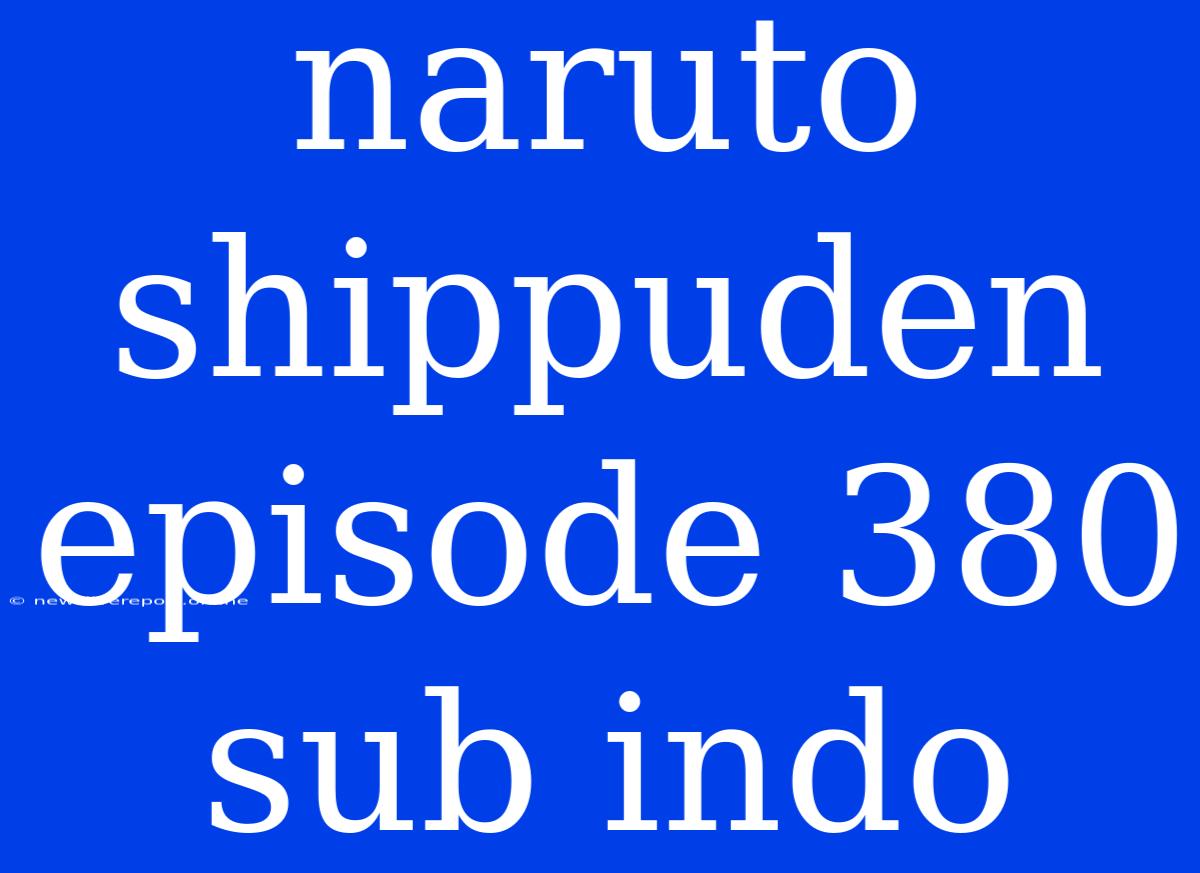 Naruto Shippuden Episode 380 Sub Indo