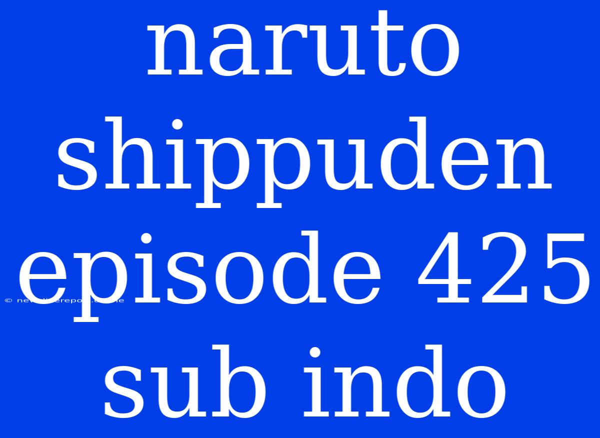 Naruto Shippuden Episode 425 Sub Indo