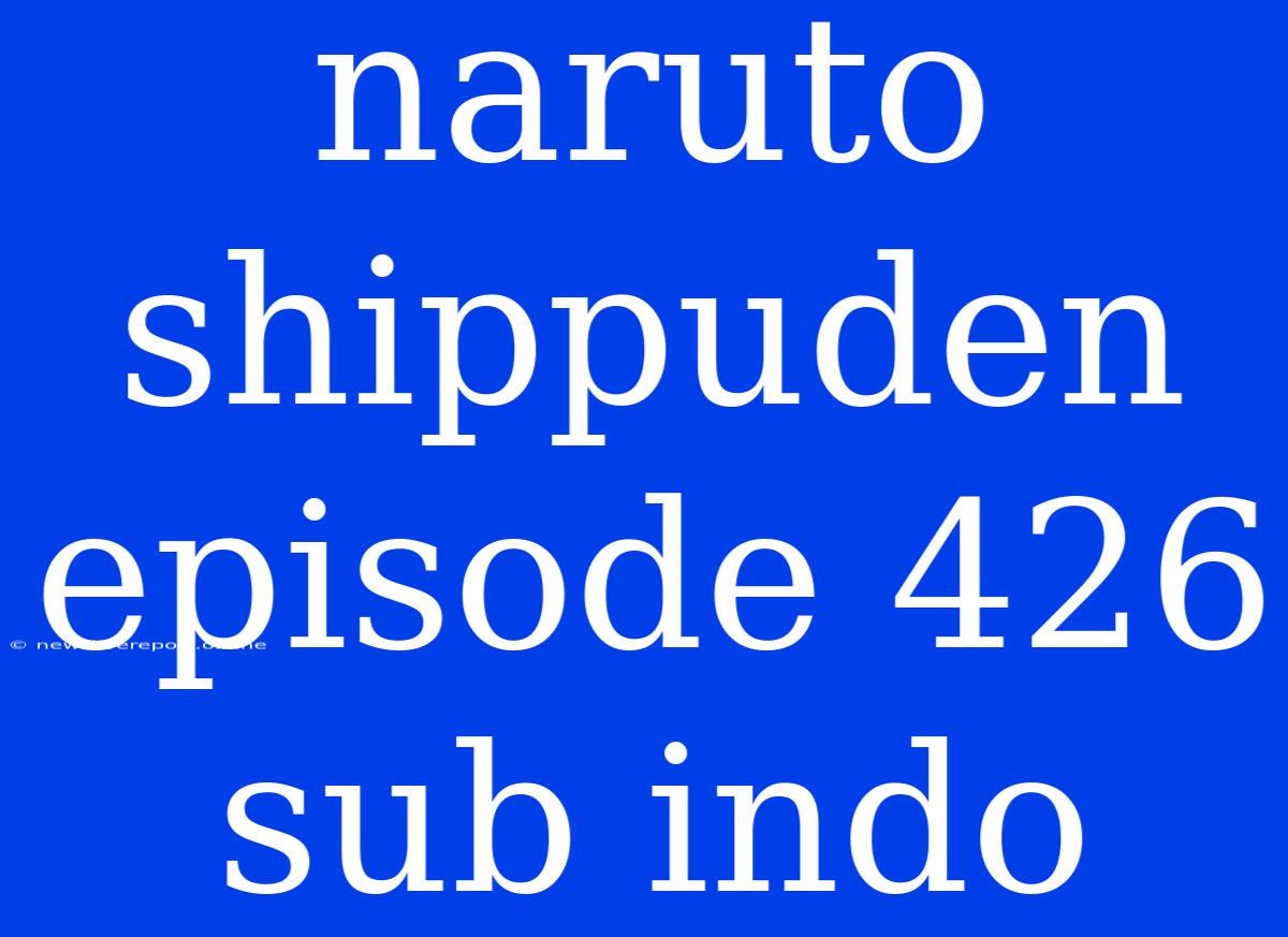 Naruto Shippuden Episode 426 Sub Indo