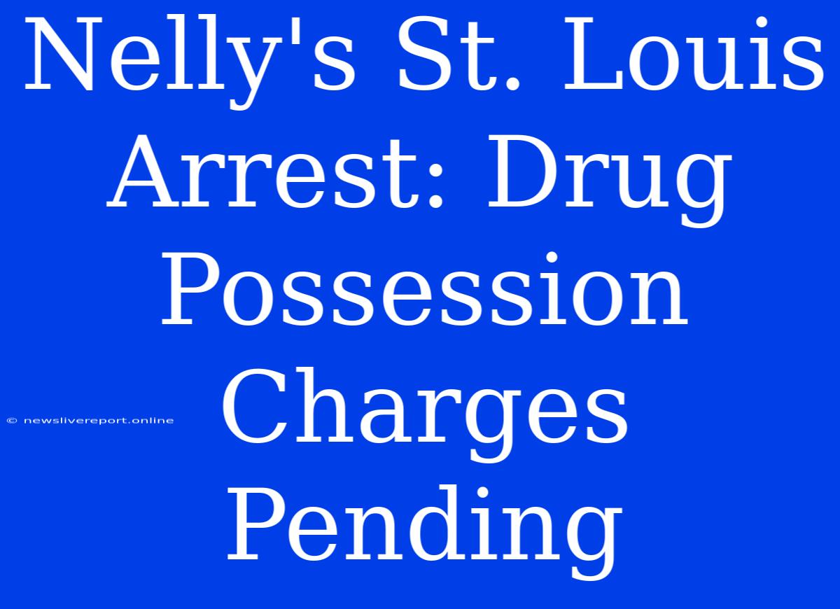 Nelly's St. Louis Arrest: Drug Possession Charges Pending