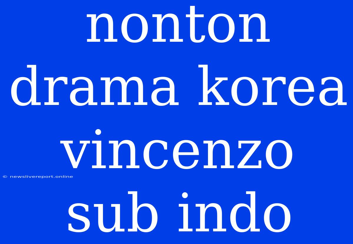 Nonton Drama Korea Vincenzo Sub Indo