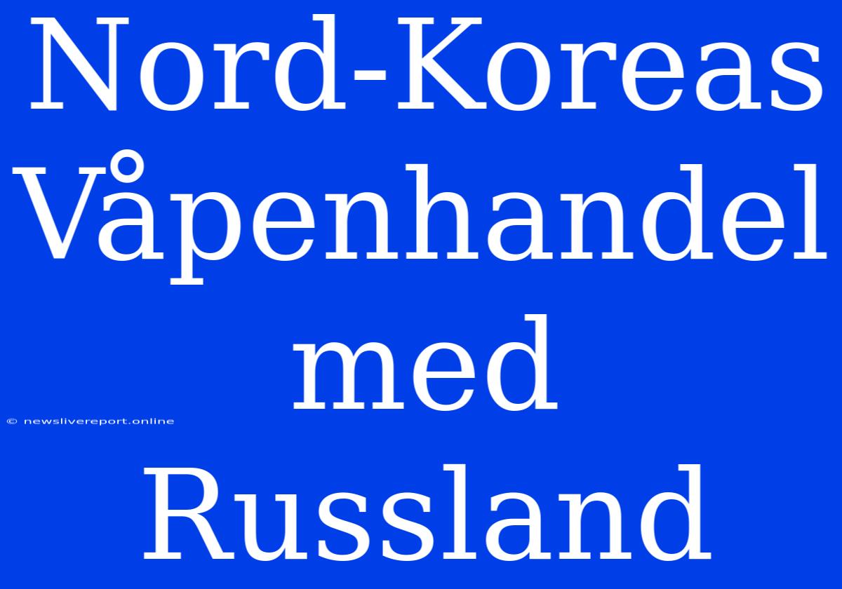 Nord-Koreas Våpenhandel Med Russland