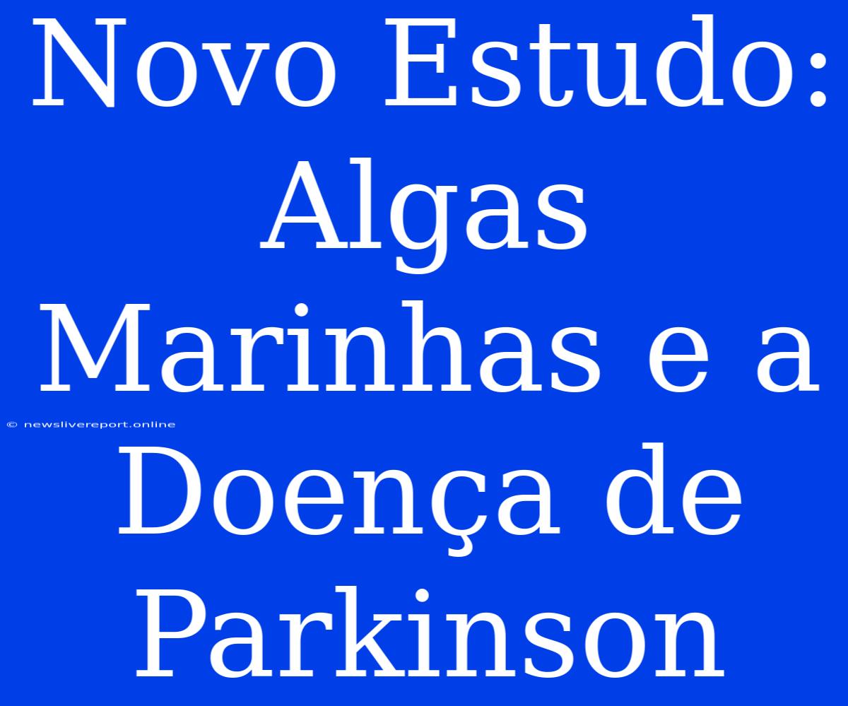 Novo Estudo: Algas Marinhas E A Doença De Parkinson