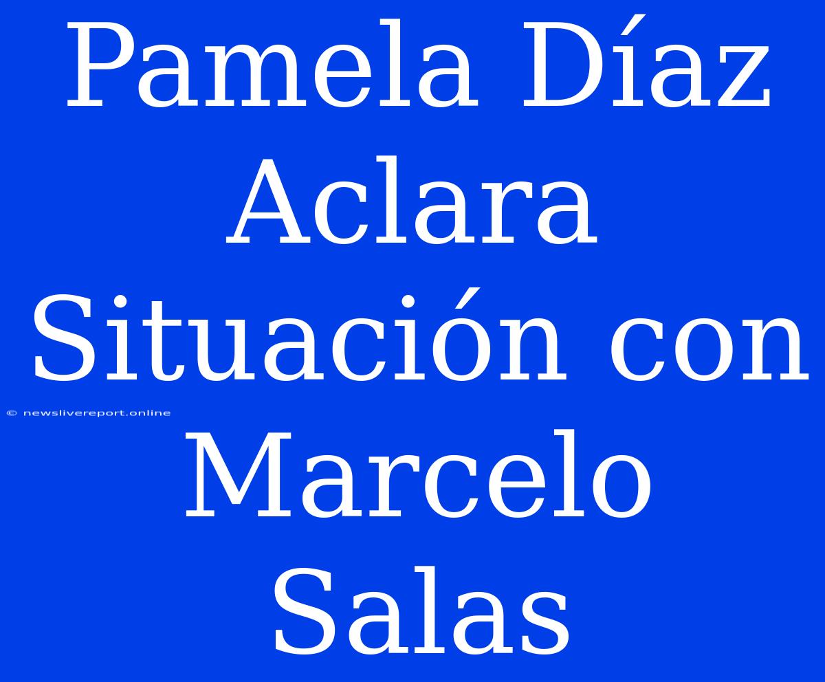 Pamela Díaz Aclara Situación Con Marcelo Salas