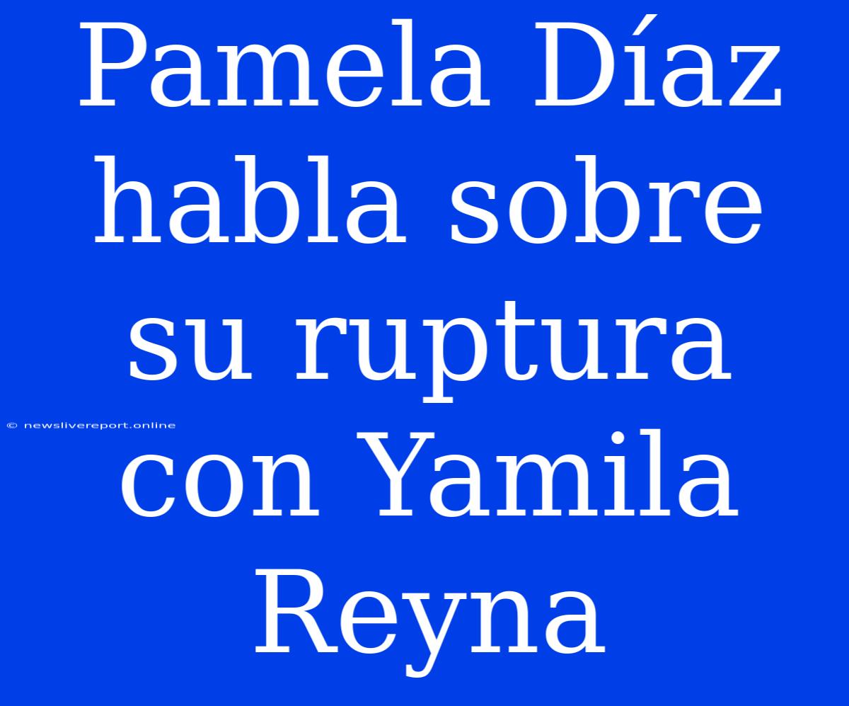 Pamela Díaz Habla Sobre Su Ruptura Con Yamila Reyna