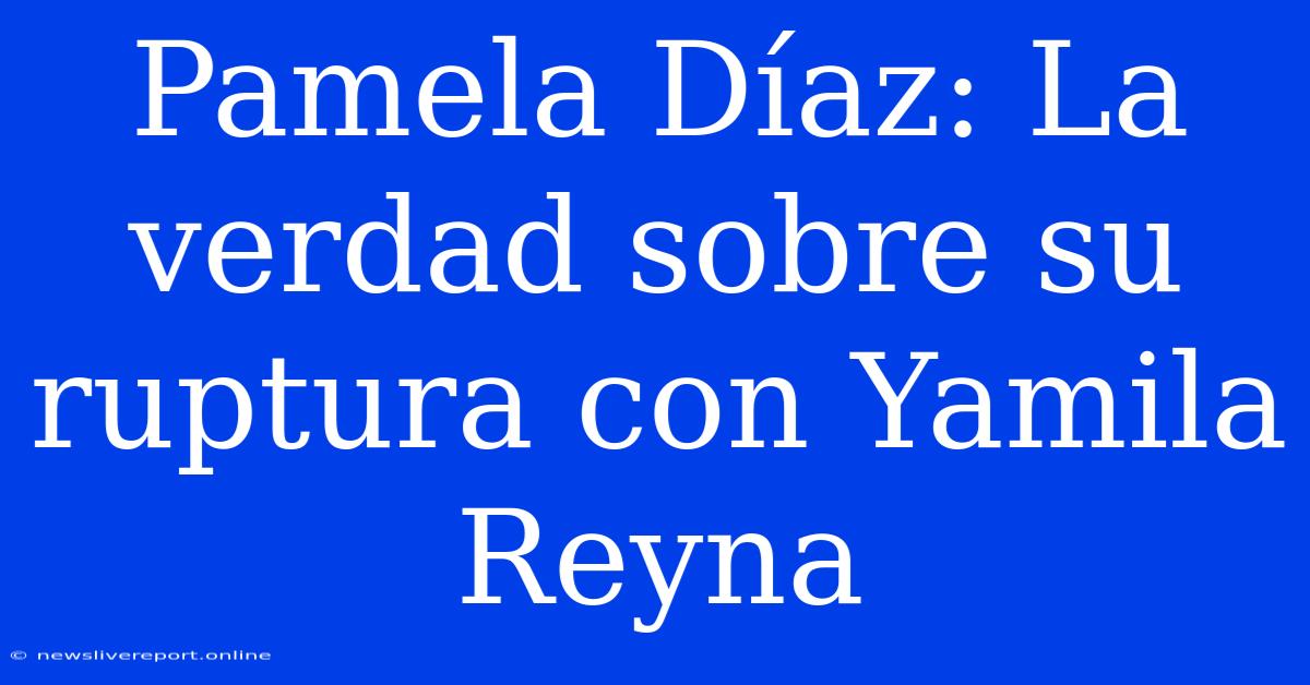 Pamela Díaz: La Verdad Sobre Su Ruptura Con Yamila Reyna