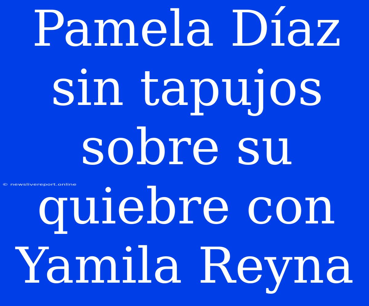 Pamela Díaz Sin Tapujos Sobre Su Quiebre Con Yamila Reyna