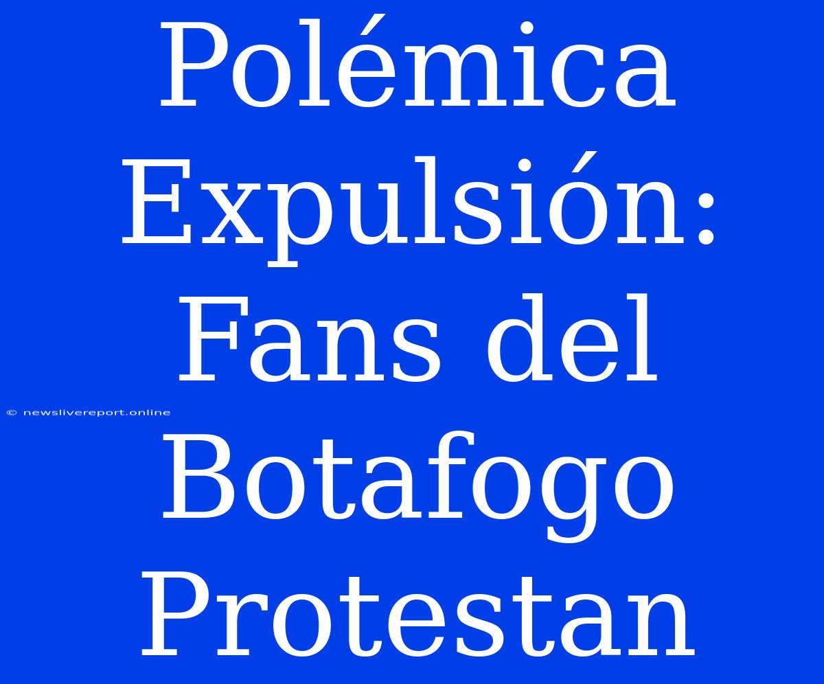 Polémica Expulsión: Fans Del Botafogo Protestan