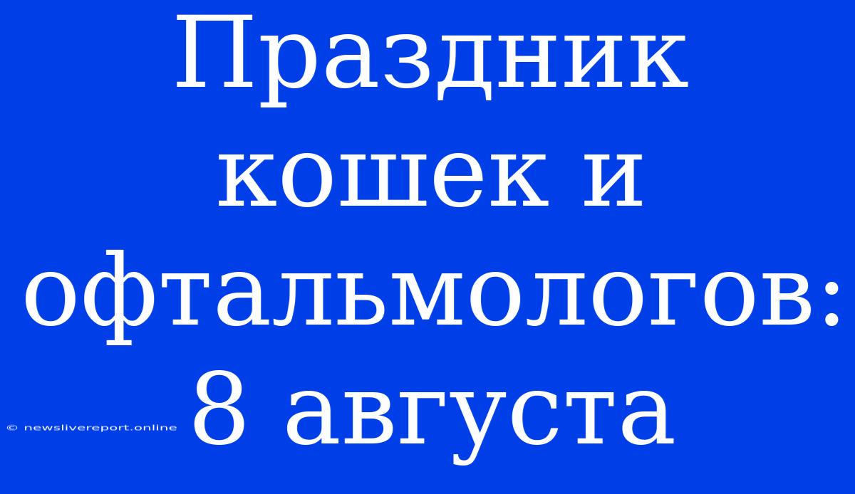 Праздник Кошек И Офтальмологов: 8 Августа