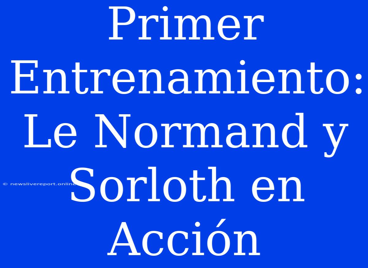 Primer Entrenamiento: Le Normand Y Sorloth En Acción