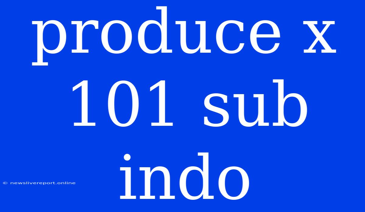 Produce X 101 Sub Indo