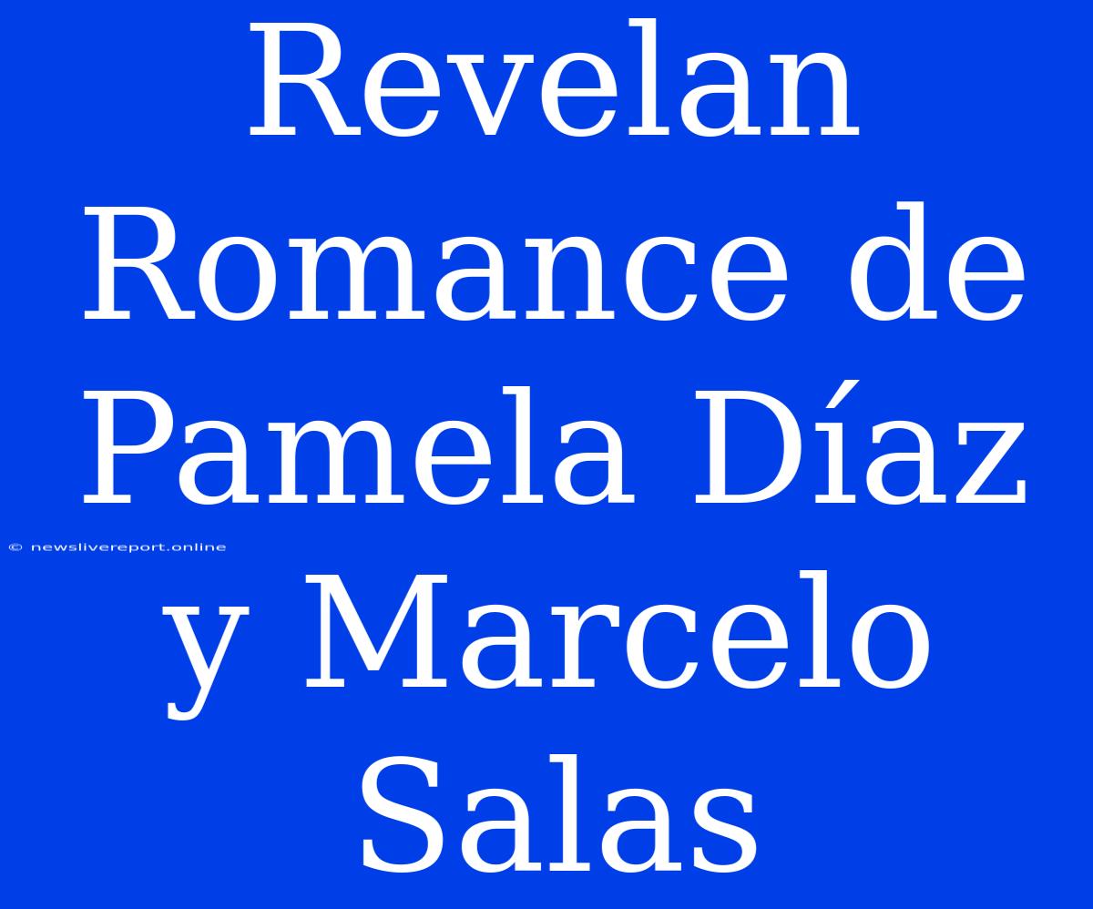 Revelan Romance De Pamela Díaz Y Marcelo Salas