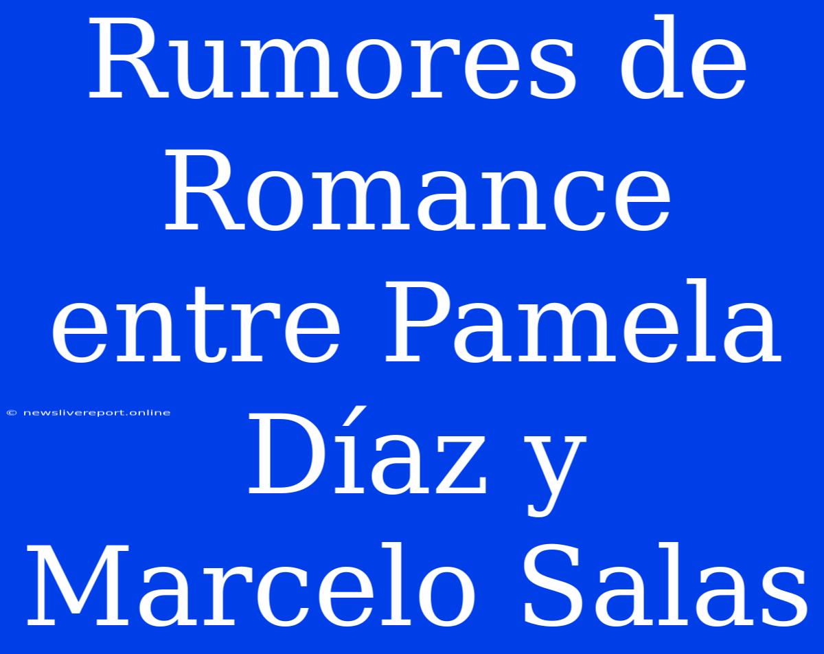 Rumores De Romance Entre Pamela Díaz Y Marcelo Salas