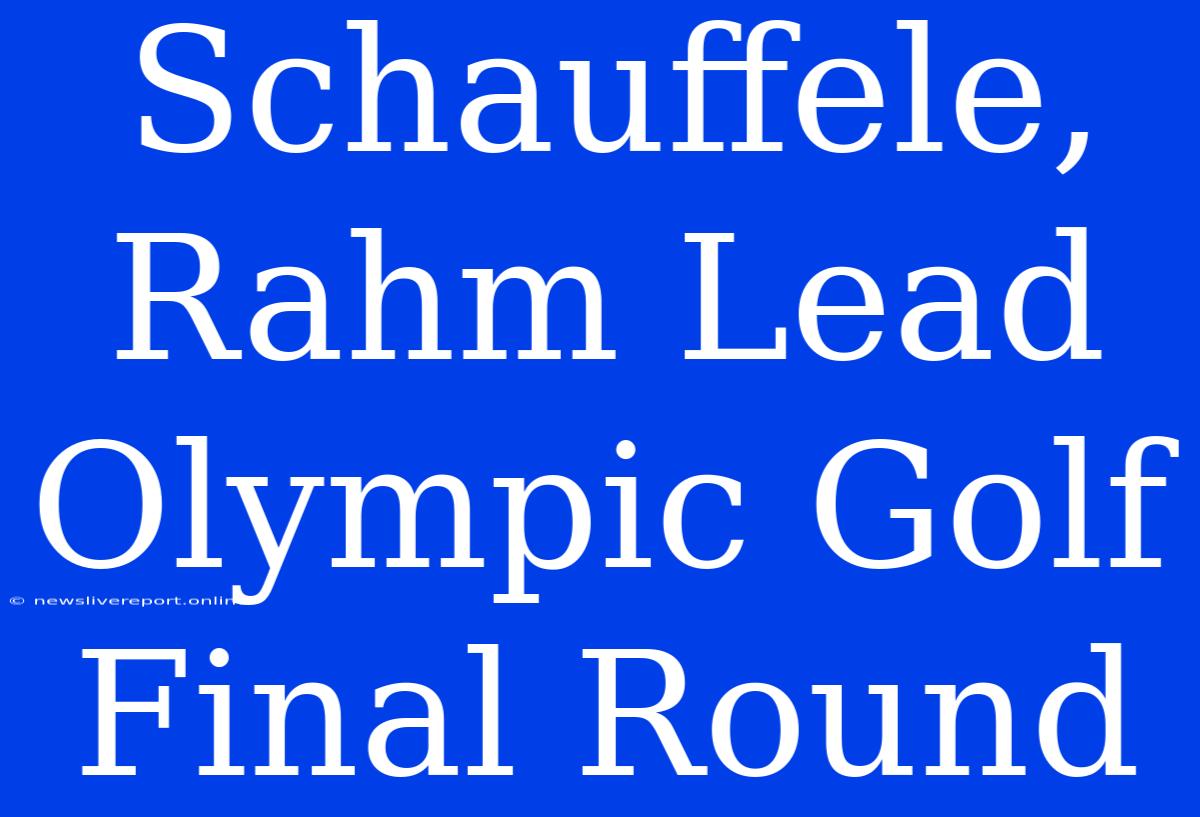 Schauffele, Rahm Lead Olympic Golf Final Round