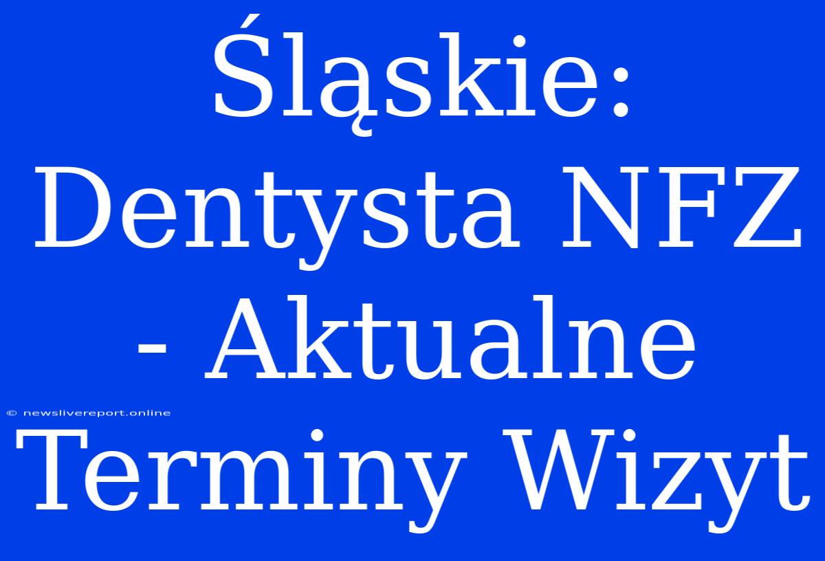 Śląskie: Dentysta NFZ - Aktualne Terminy Wizyt