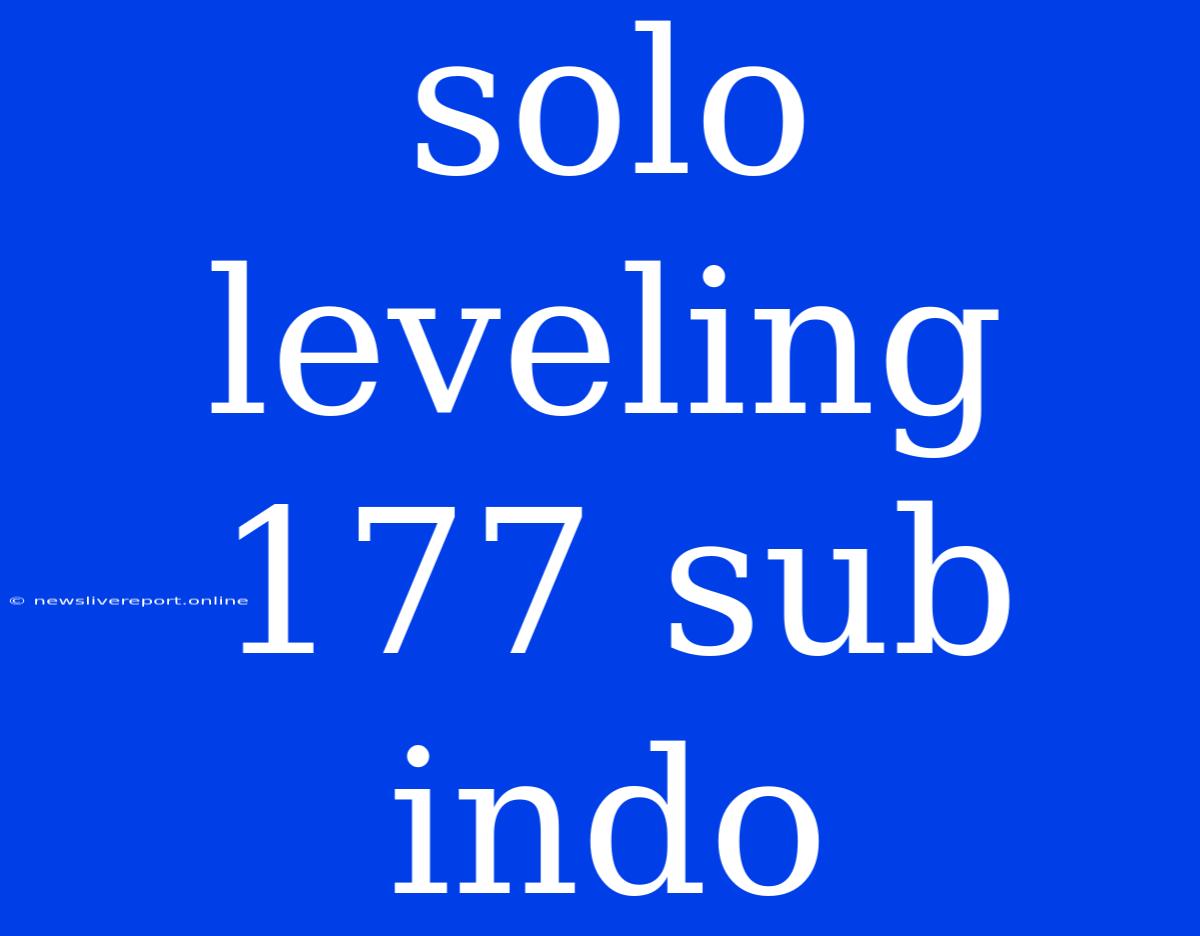 Solo Leveling 177 Sub Indo