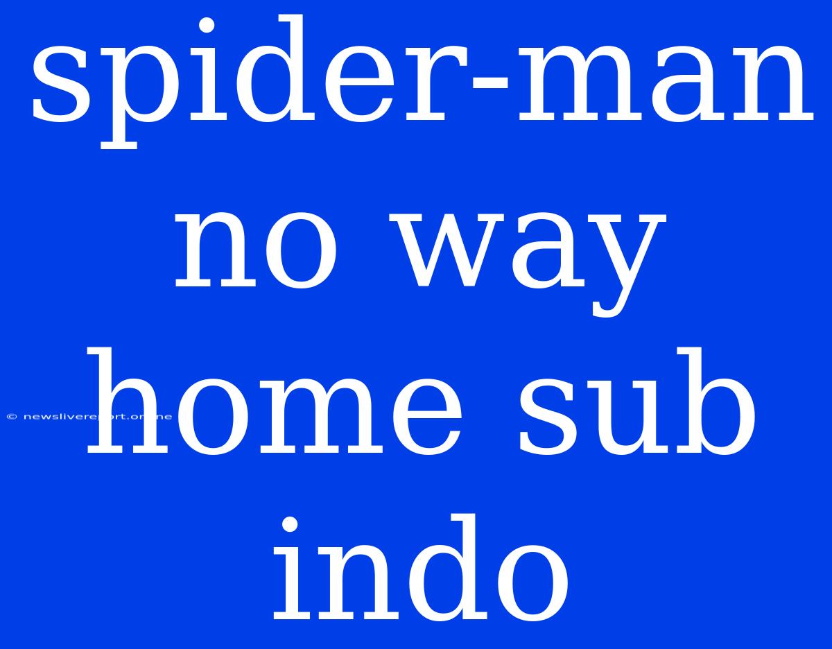 Spider-man No Way Home Sub Indo