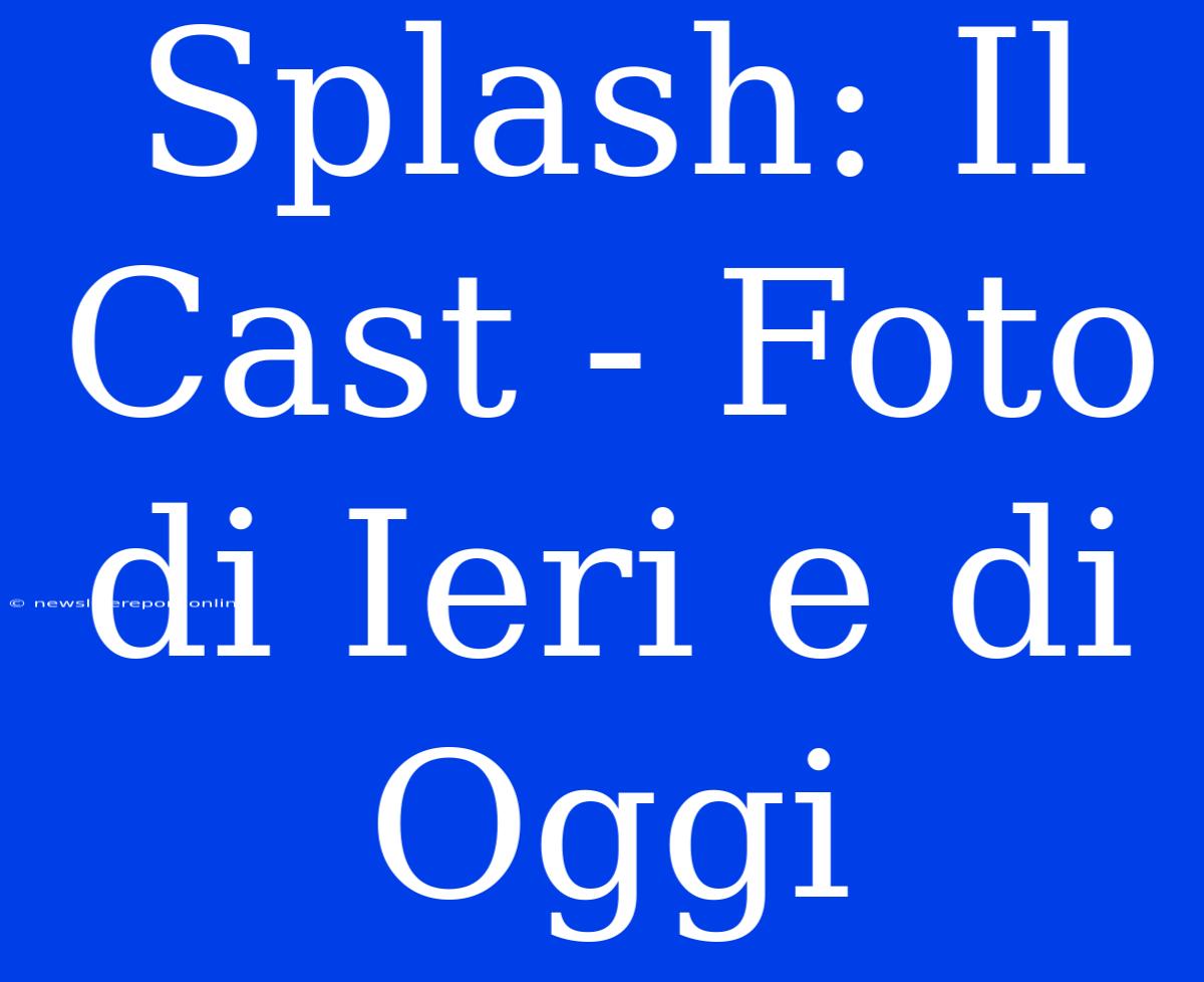 Splash: Il Cast - Foto Di Ieri E Di Oggi