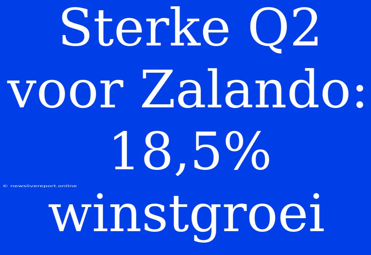 Sterke Q2 Voor Zalando: 18,5% Winstgroei