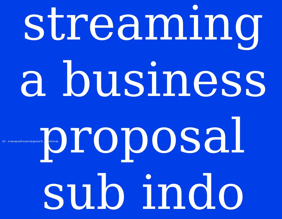 Streaming A Business Proposal Sub Indo