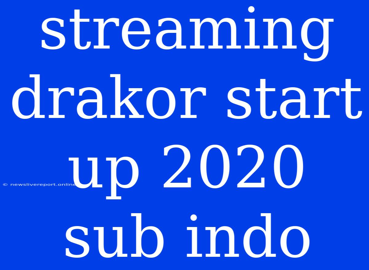 Streaming Drakor Start Up 2020 Sub Indo