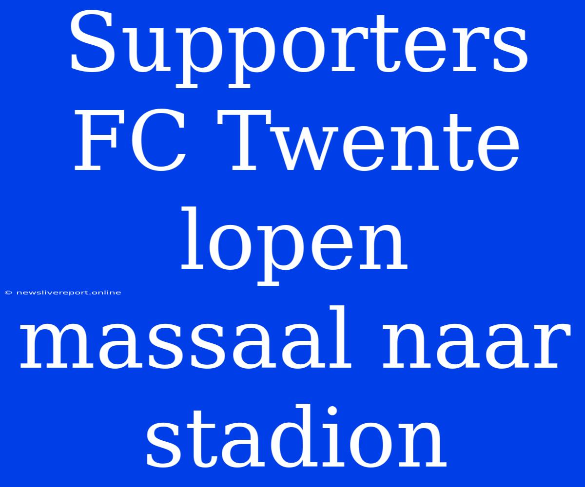 Supporters FC Twente Lopen Massaal Naar Stadion