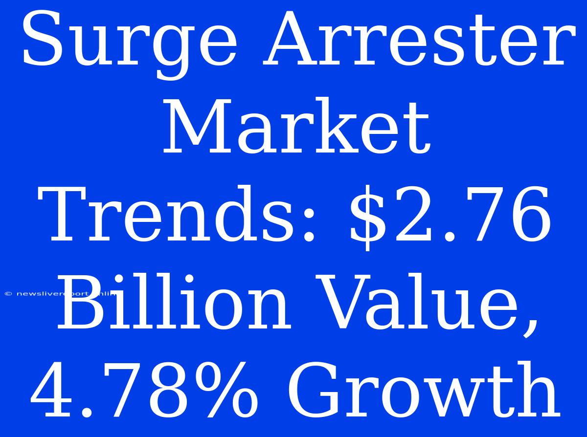 Surge Arrester Market Trends: $2.76 Billion Value, 4.78% Growth