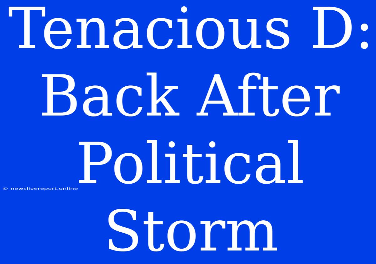 Tenacious D: Back After Political Storm