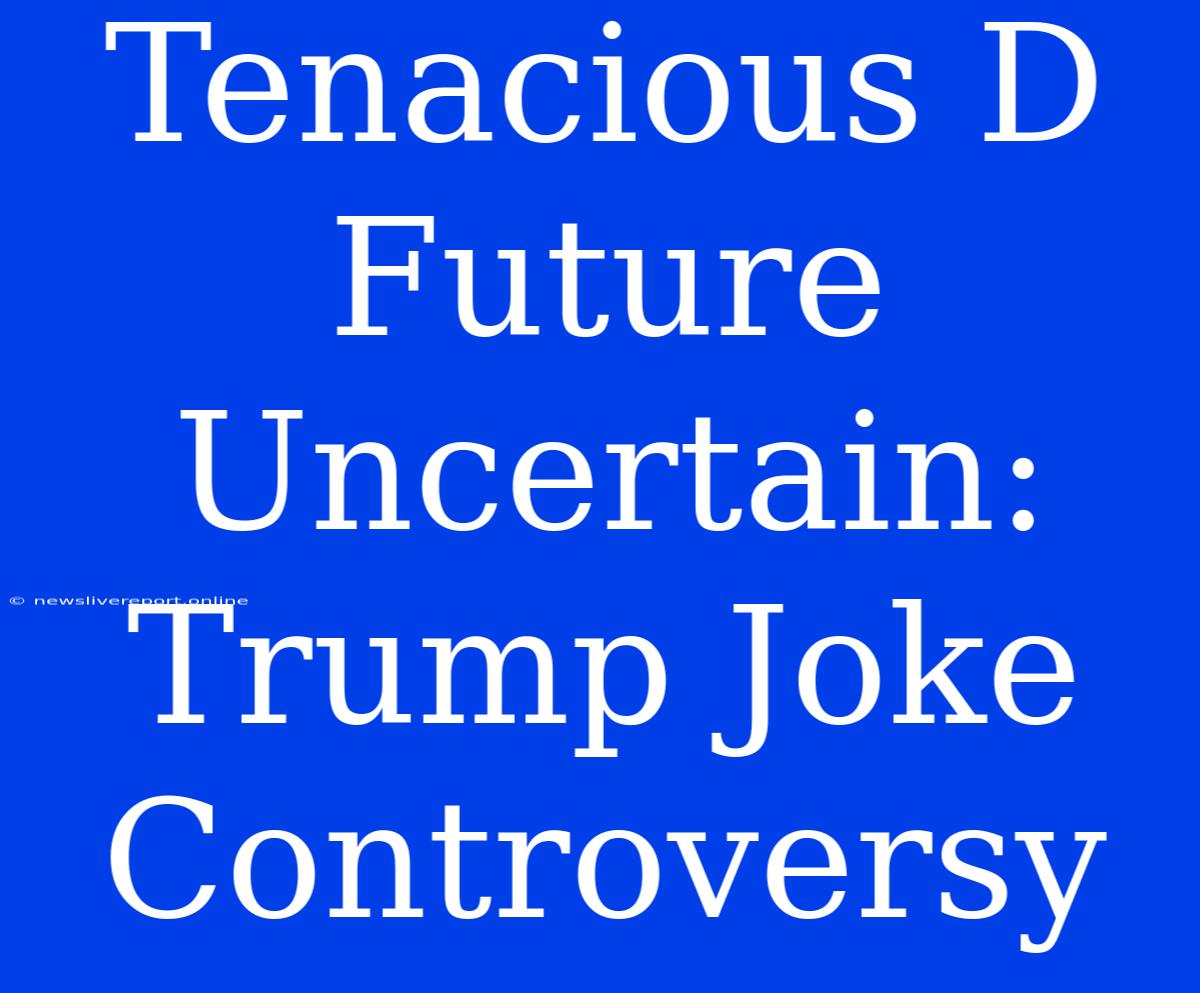 Tenacious D Future Uncertain: Trump Joke Controversy