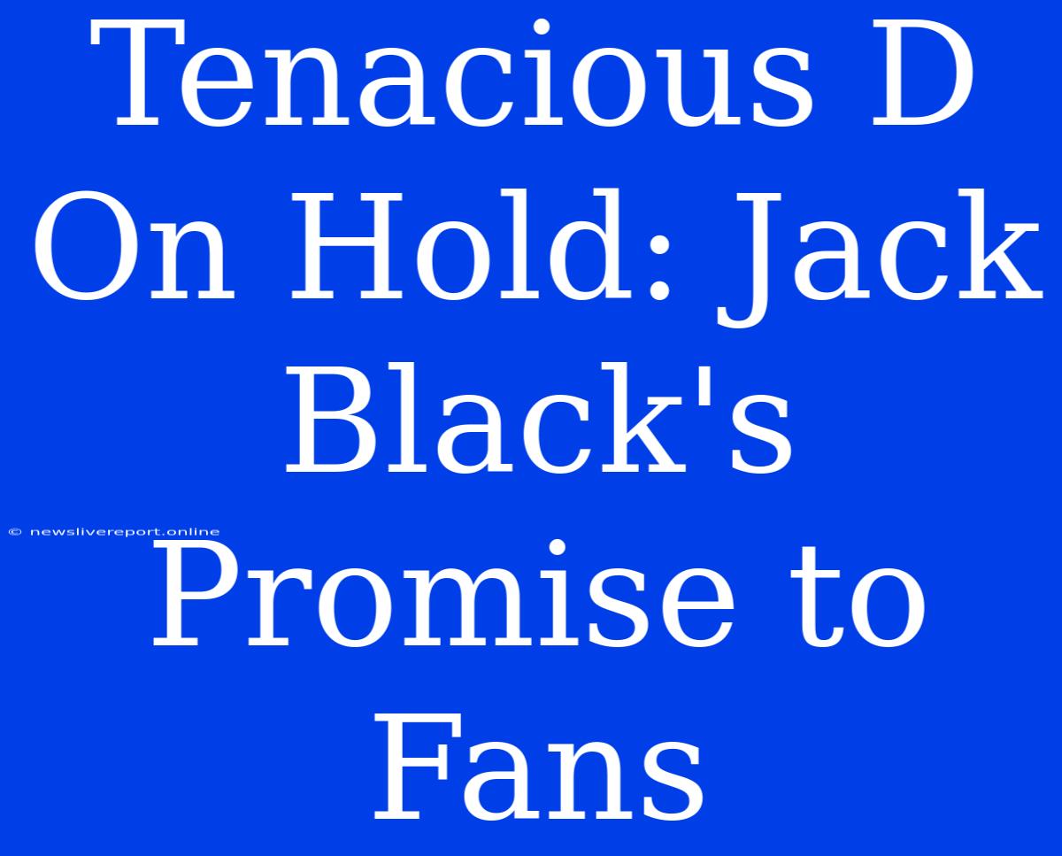 Tenacious D On Hold: Jack Black's Promise To Fans