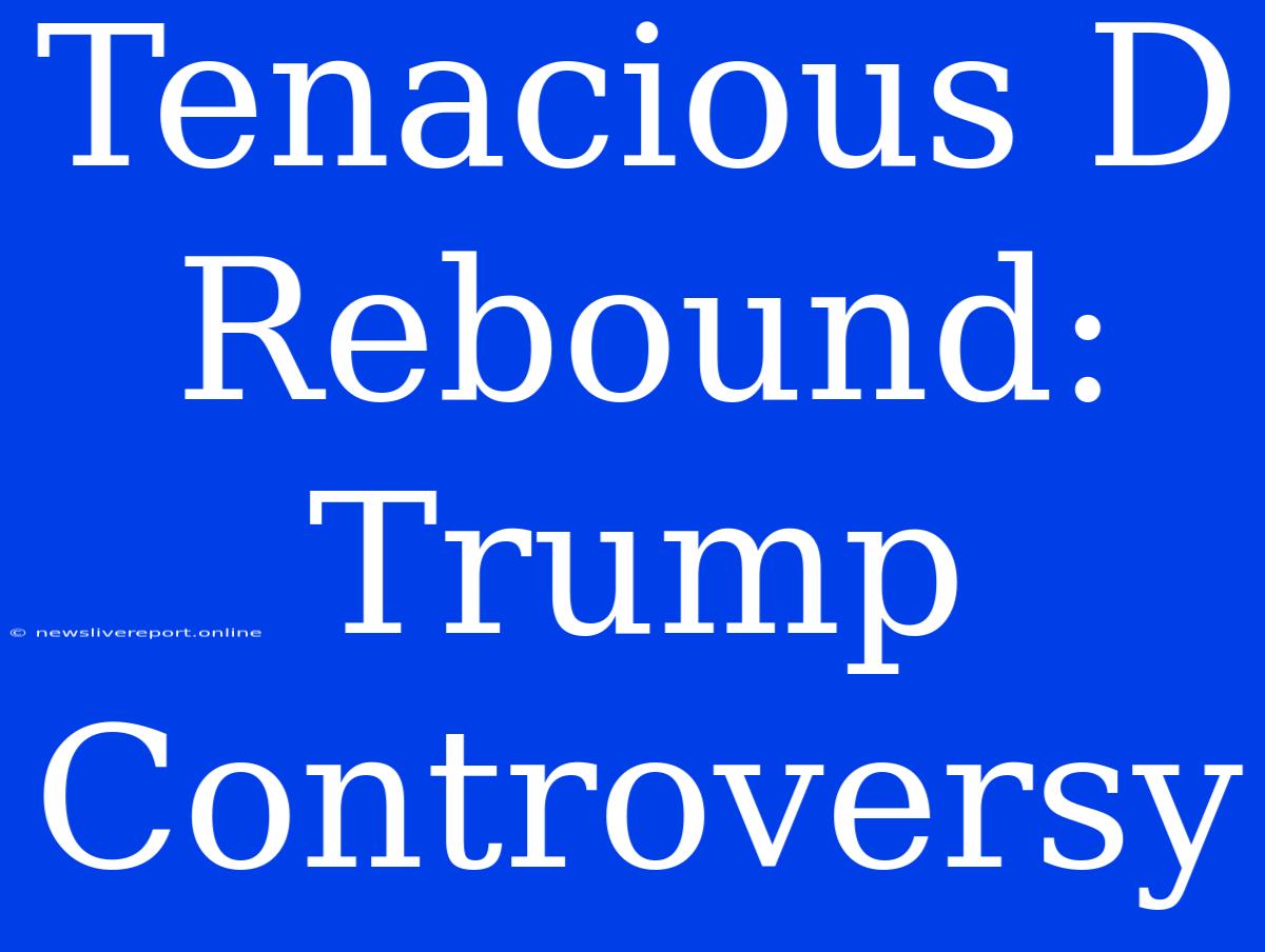 Tenacious D Rebound: Trump Controversy