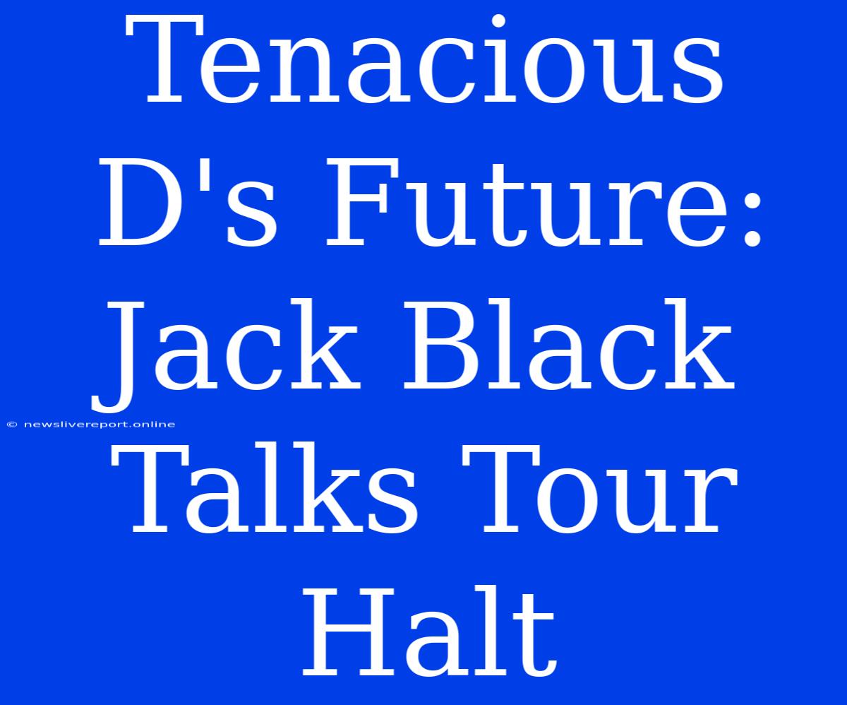 Tenacious D's Future: Jack Black Talks Tour Halt