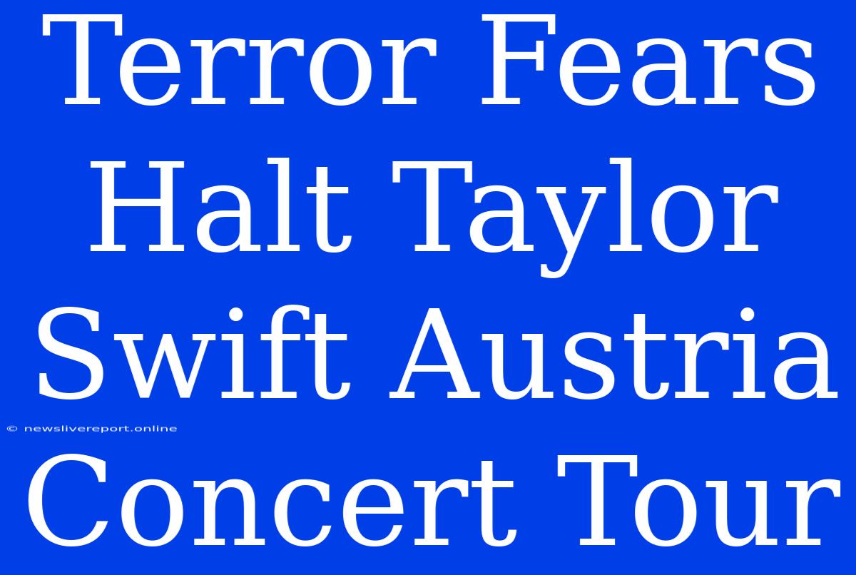 Terror Fears Halt Taylor Swift Austria Concert Tour