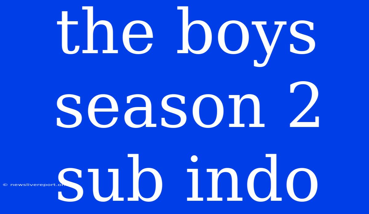 The Boys Season 2 Sub Indo