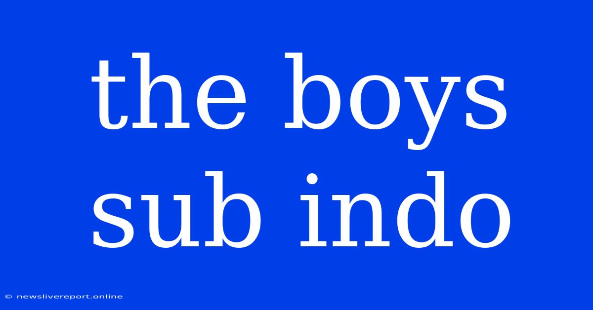 The Boys Sub Indo