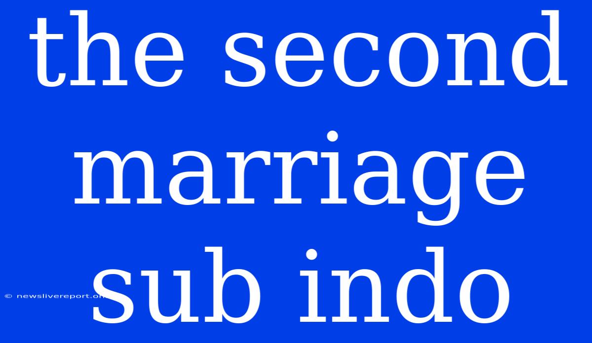 The Second Marriage Sub Indo