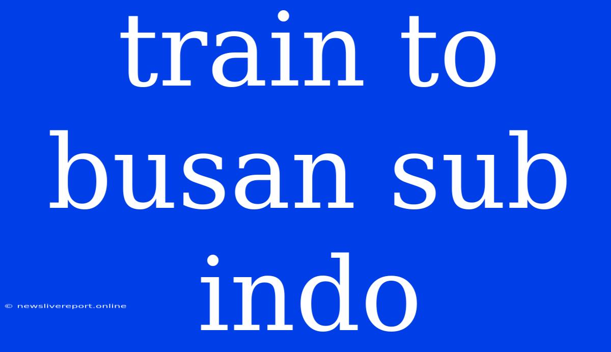 Train To Busan Sub Indo