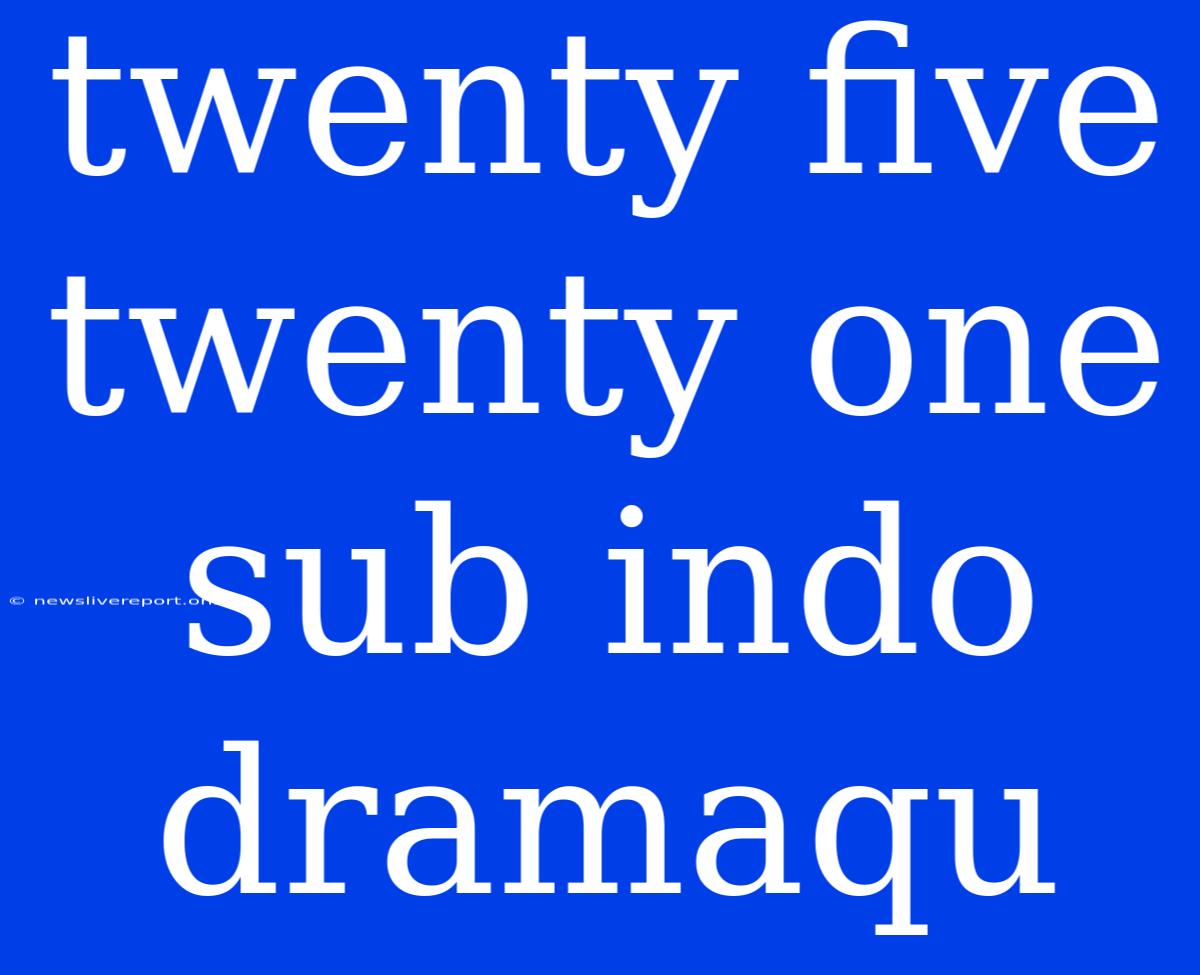 Twenty Five Twenty One Sub Indo Dramaqu