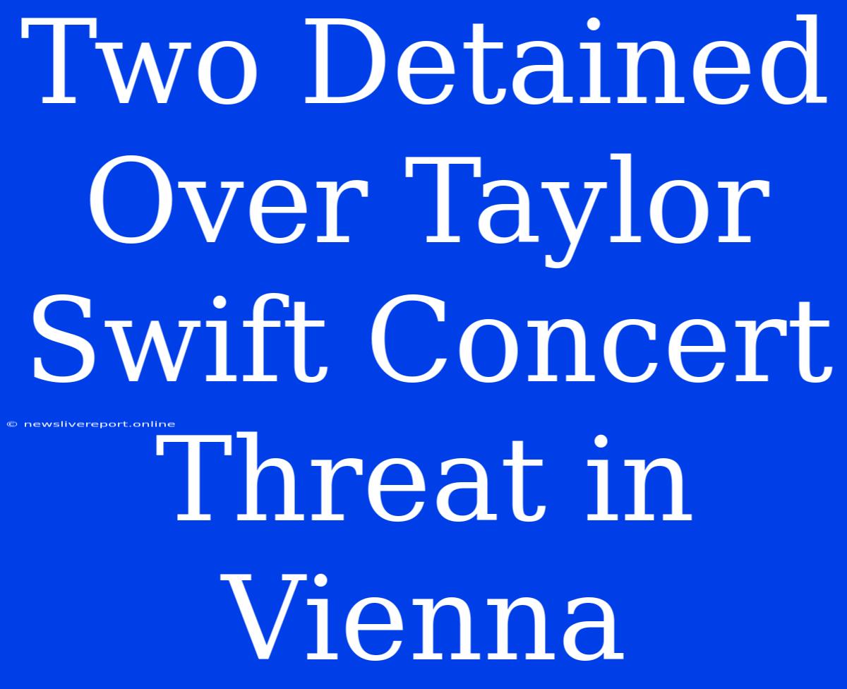 Two Detained Over Taylor Swift Concert Threat In Vienna